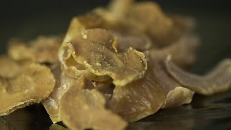 close-up of dried ginger slices