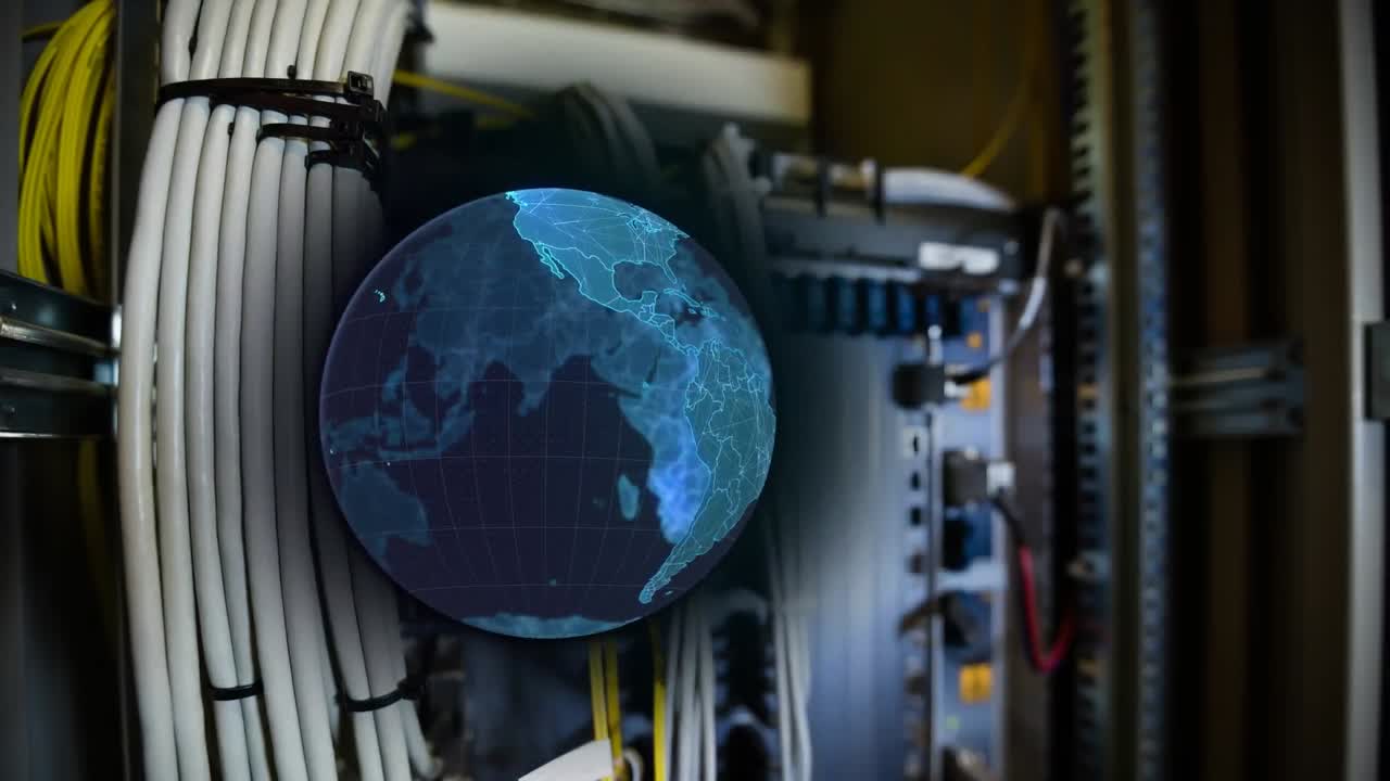 Animation of globe over server