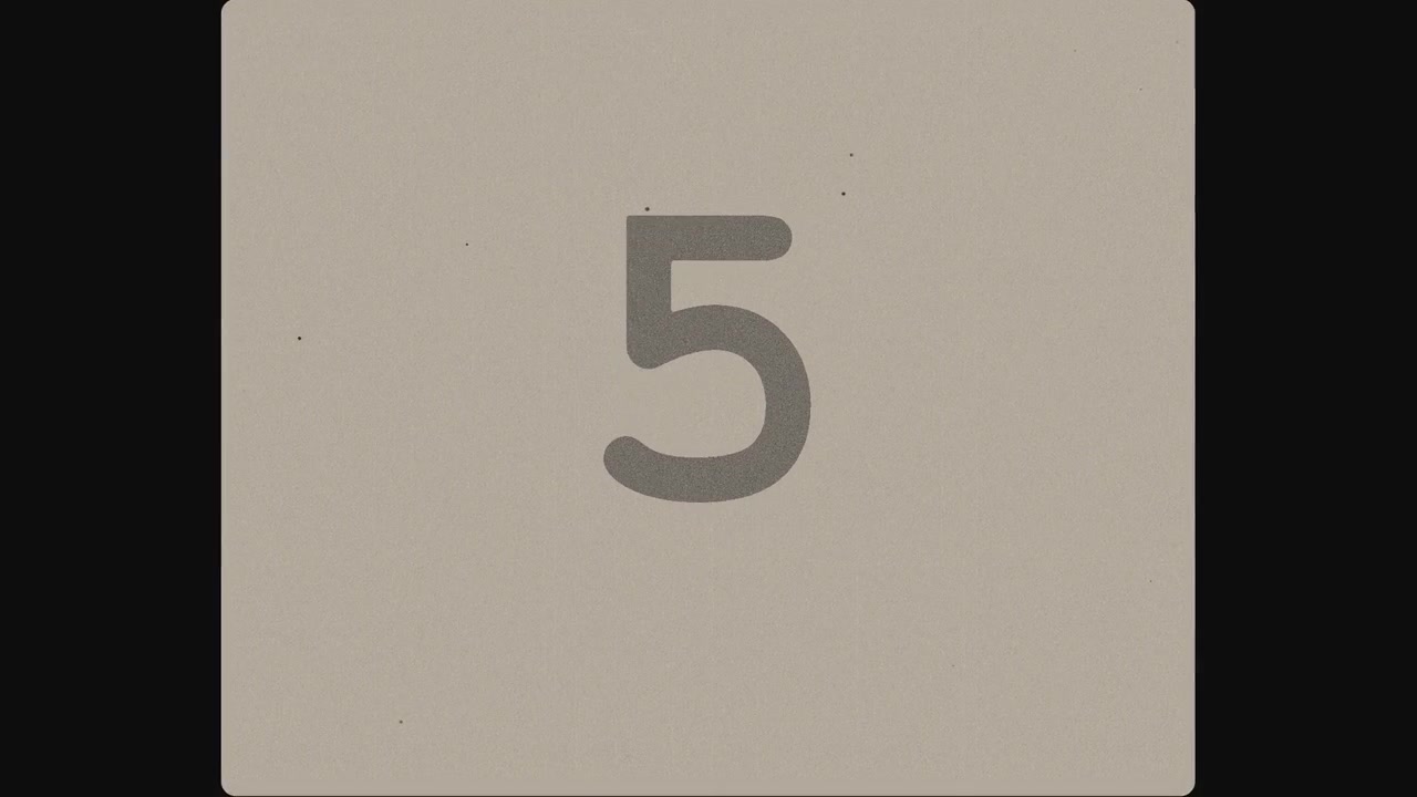 Vintage Film Countdown Leader from Ten to One