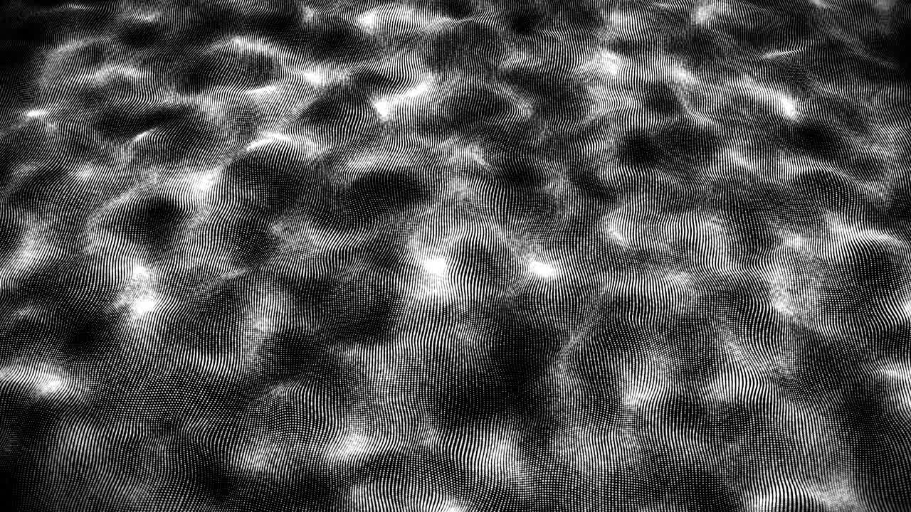 Dynamic Wave Showing Data Network From Top Loopable Background Video Animation.