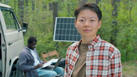 asian female ecologist portrait