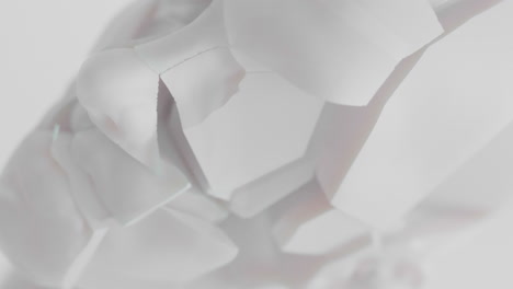 destroyed android head on spike in white space