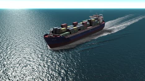 container ship with wireless tracking systems