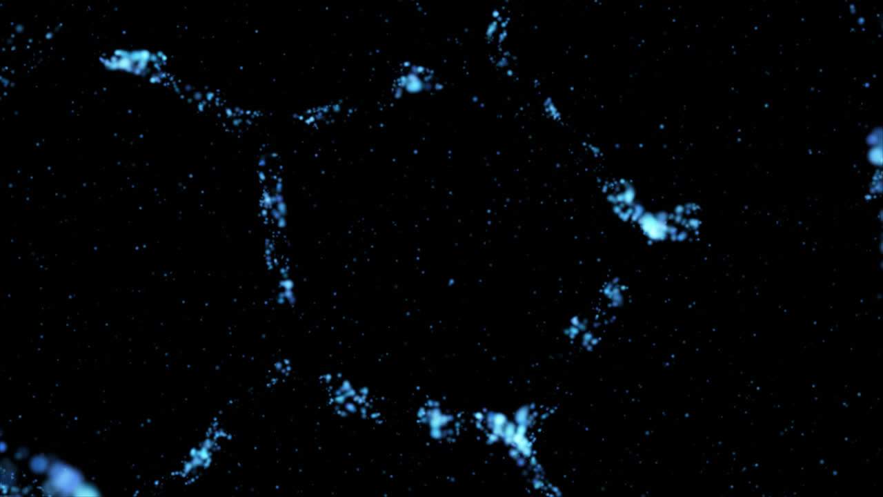 추상적인 파란 입자