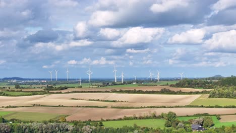 beautiful summer day, neighbouring industries with energy and farmland