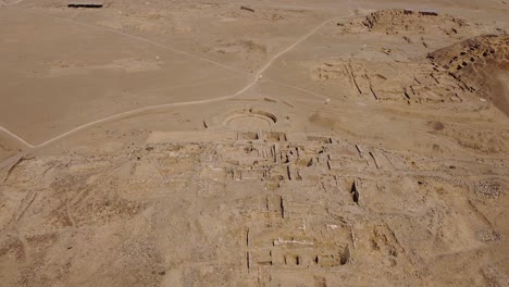 Aerial-footage-of-ancient-archaeological-site-called-Caral