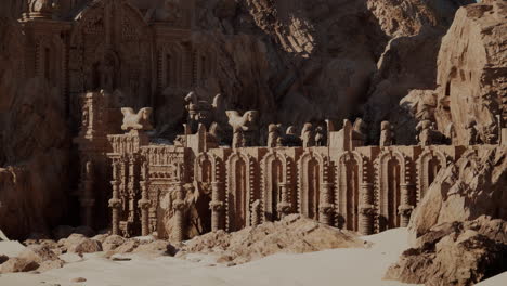 ancient stone city ruins in the desert