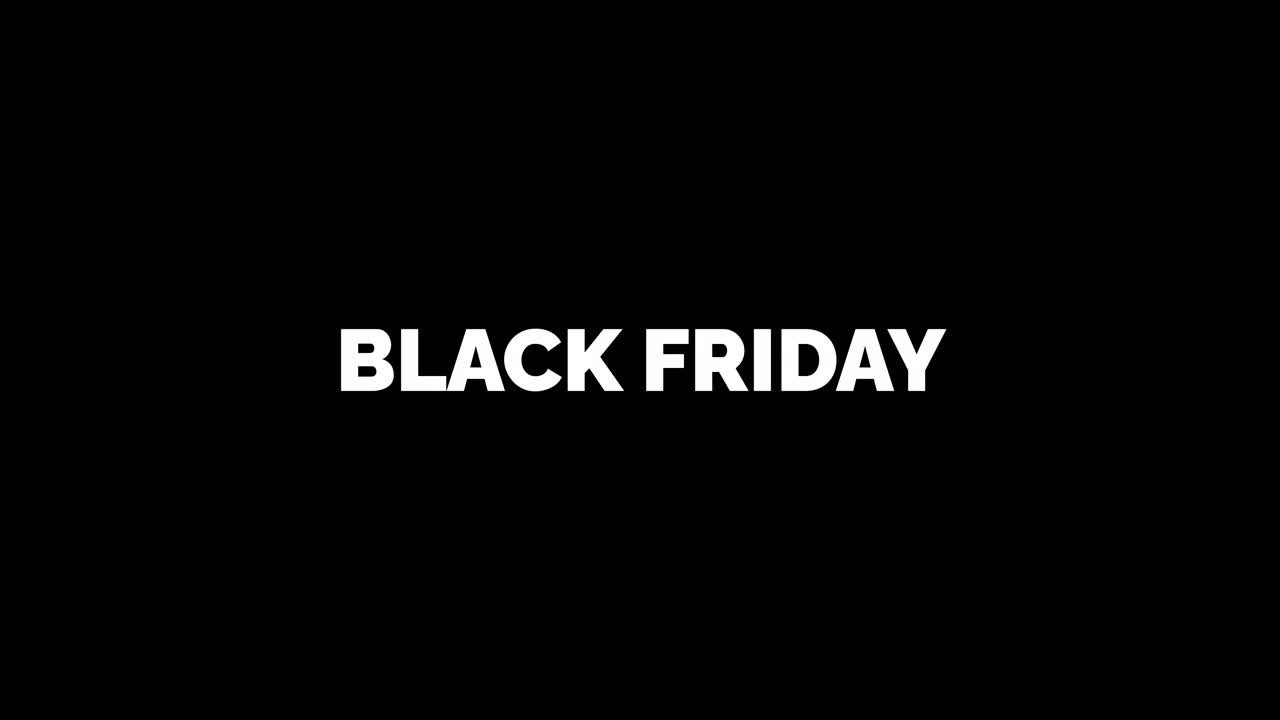Black Friday tekst met digitaal glitch-vervormingseffect