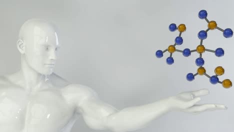 molecule structure in 3d as a presentation background