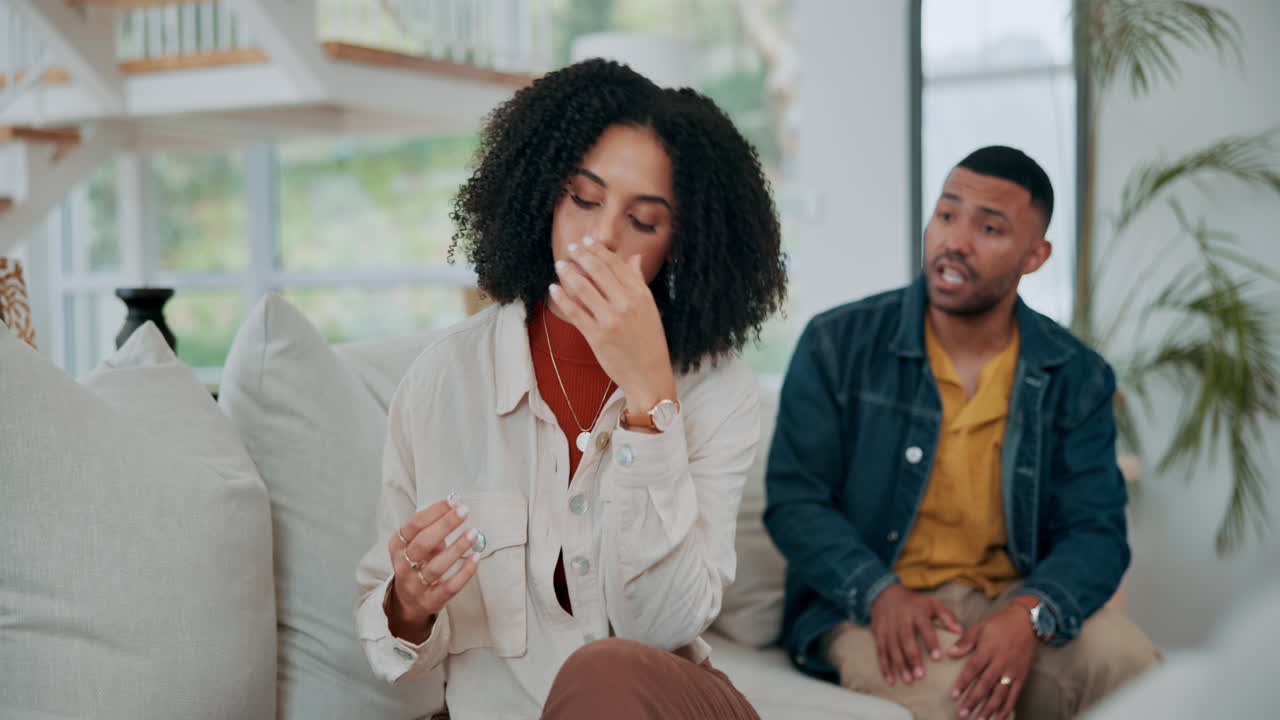 Couple experiencing relationship problems and considering separation