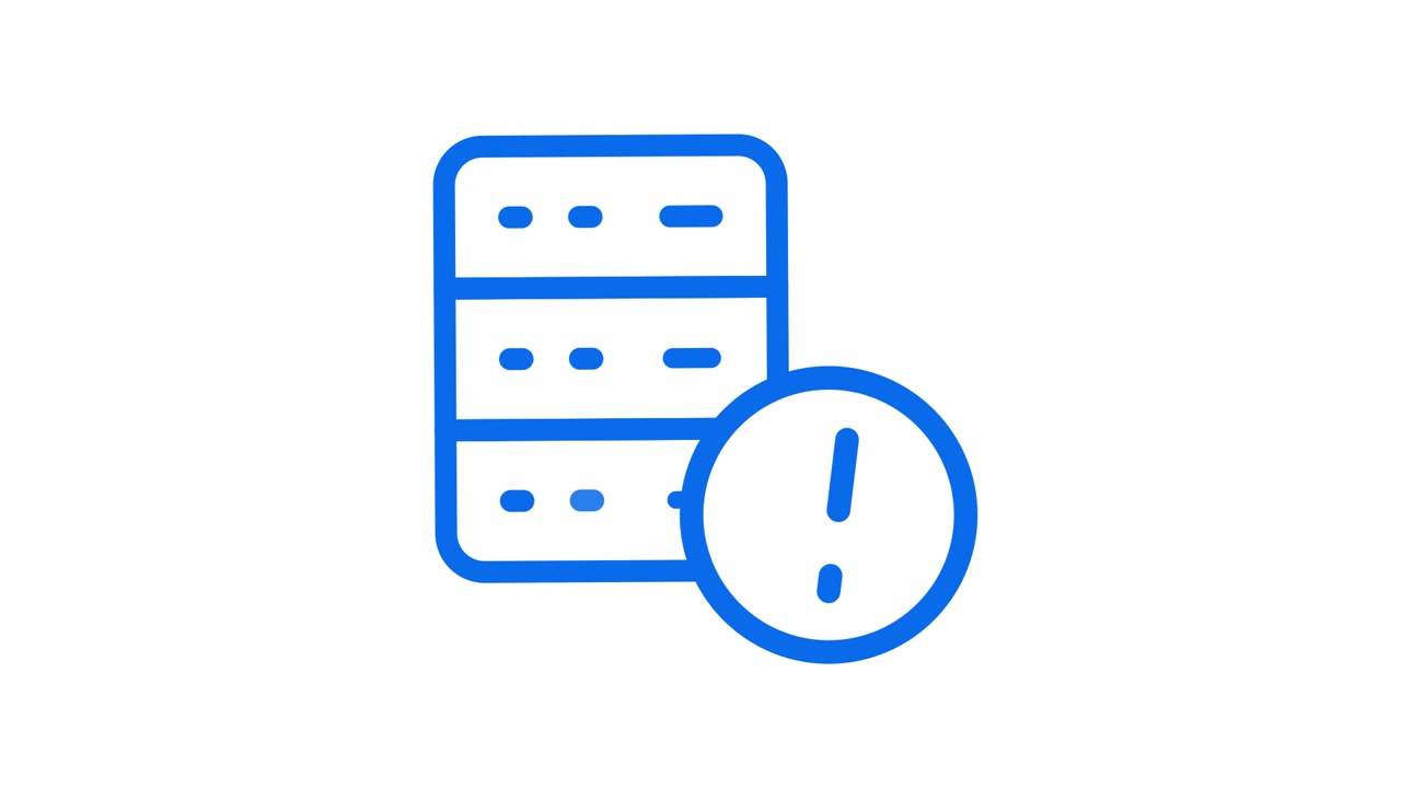 Animated Server Error Warning Icon