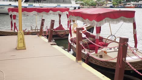 gondolas at a dock