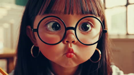 chica linda estudiando