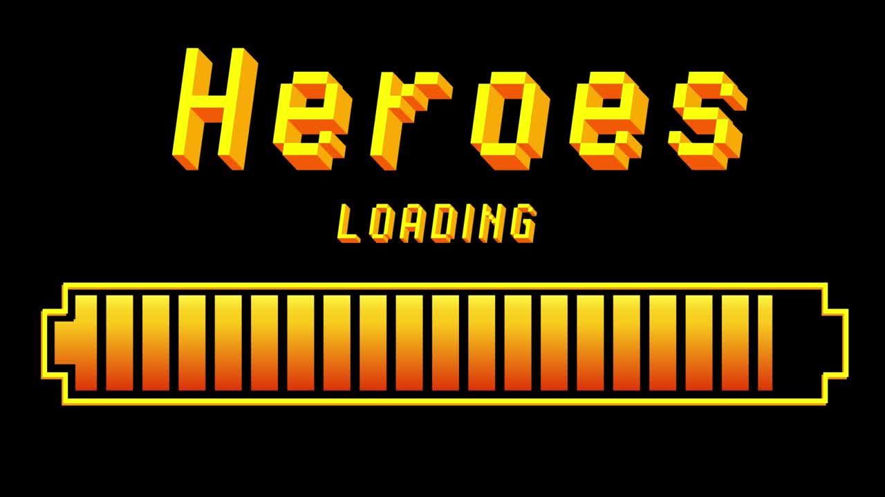 영웅 텍스트 로딩, 다운로드, 업로드 바 표시