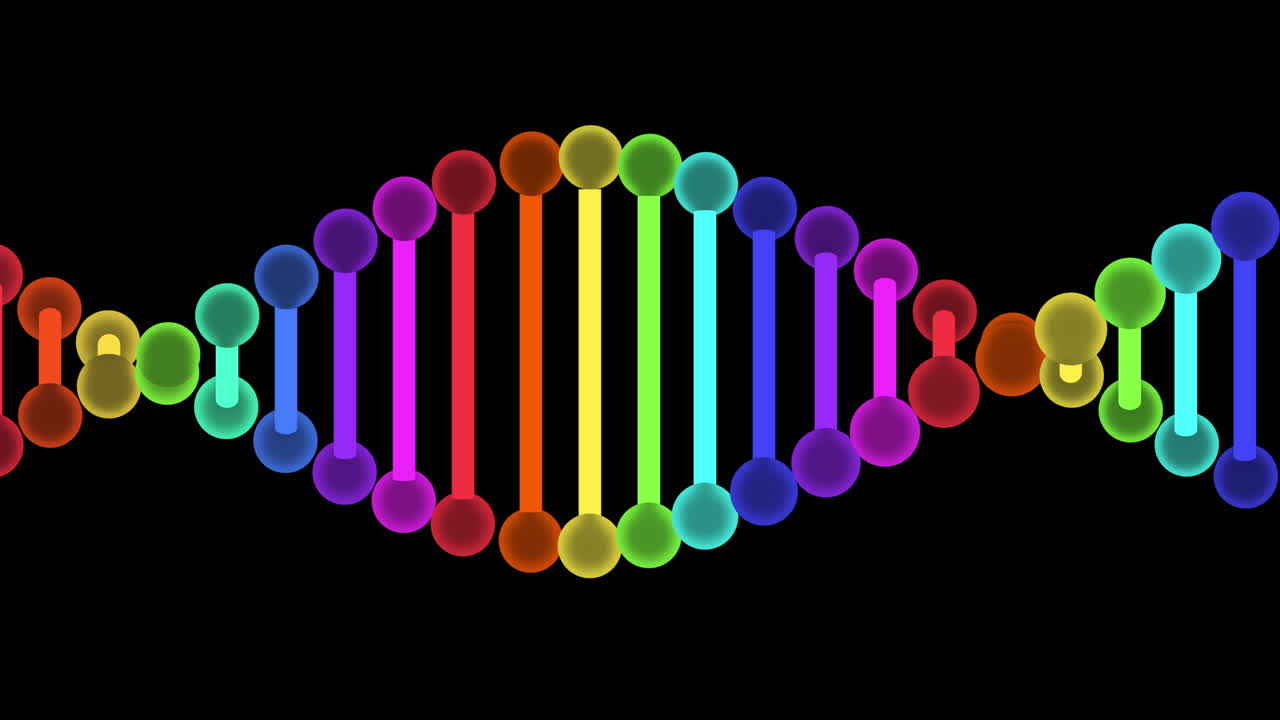 doble hélice de adn de colores