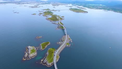 atlantic ocean road aerial footage norway