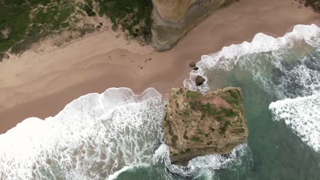 Stunning-Aerial-Footage-of-12-Apostles-along-Australian-Coast,-the-Great-Ocean-Road-Holiday