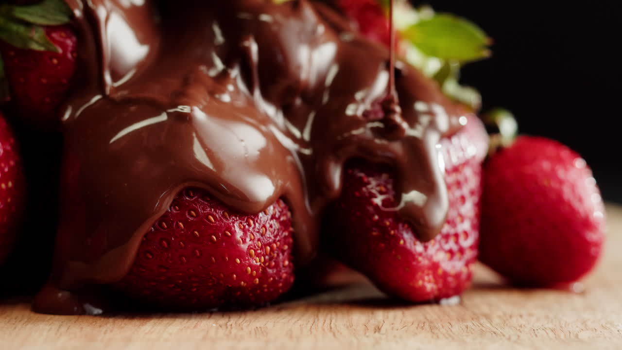초콜릿으로 덮인 딸기