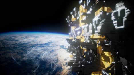 ovnis volando en el espacio