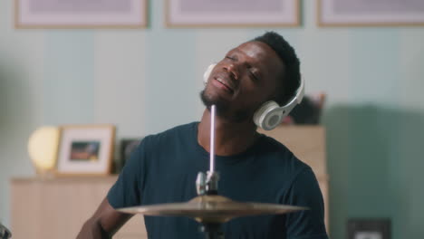 man playing drums