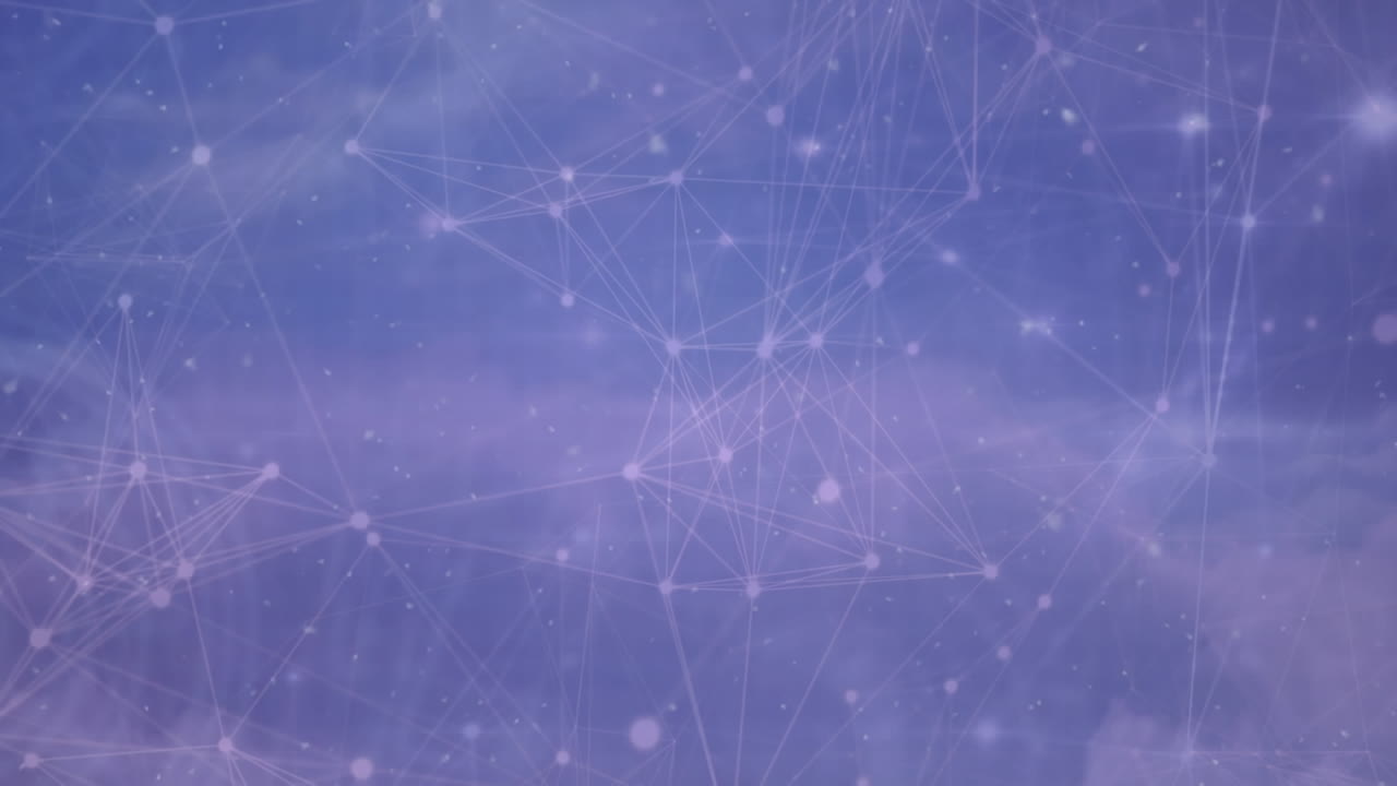 animación de redes de conexiones sobre fondo azul