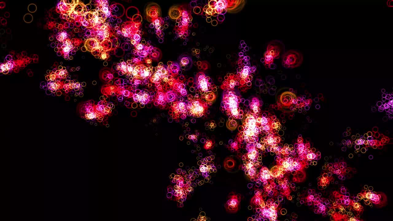 반지 모양 입자 애니메이션 모션 그래픽