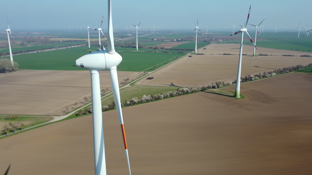 풍력 발전소 공중 사진