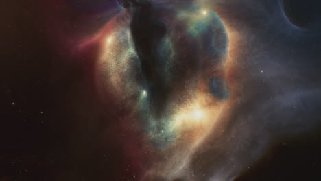 nebulosa se cierne frente a las estrellas