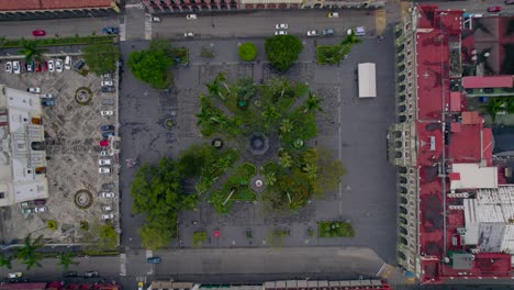 timelapse aerial footage of cordoba, veracruz downtown square