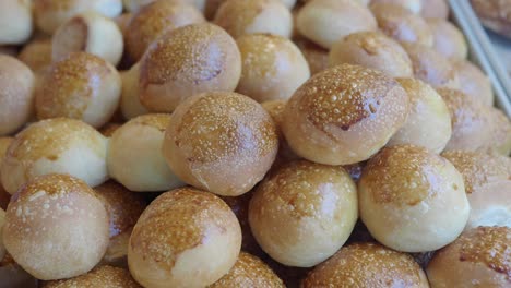 pile of fresh baked bread buns
