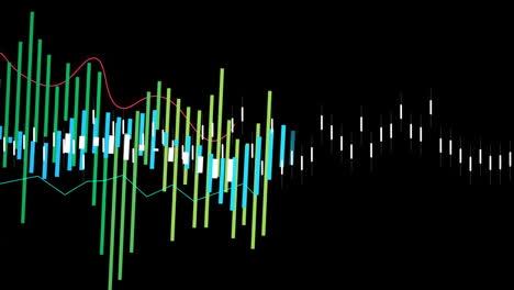 animation of digital data processing over black background