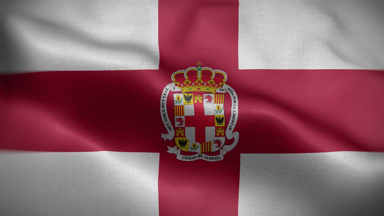 Almeria Spain Flag Loop Background 4K