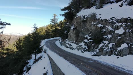 flying over angeles crest highway