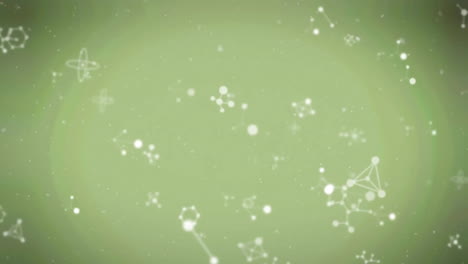 Animation-of-molecules-over-green-background