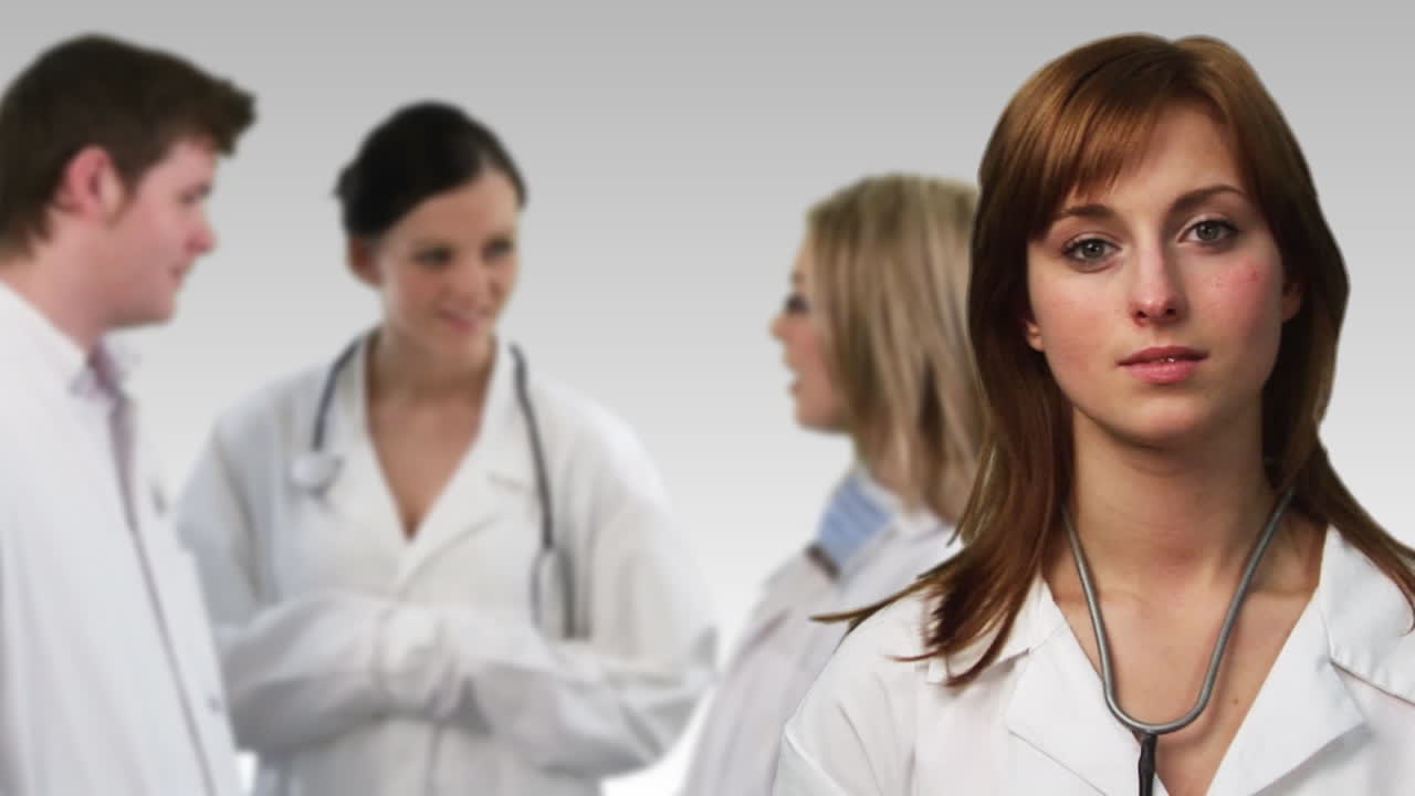 병원에서 일하는 의사 그룹