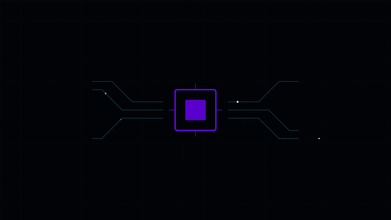 Digital Circuitry Animation with Central Processor Unit