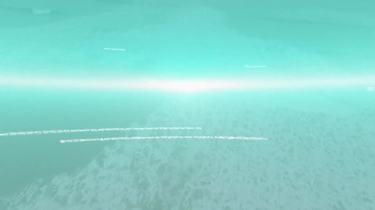 해양 풍경 위의 데이터 처리 애니메이션