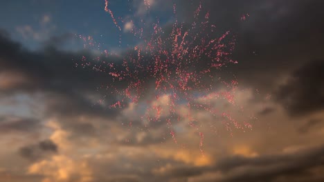 fuegos artificiales en el cielo