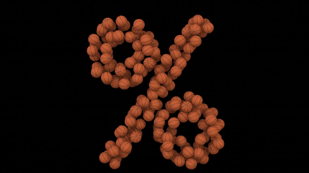 농구 루핑 애니메이션 퍼센트 기호