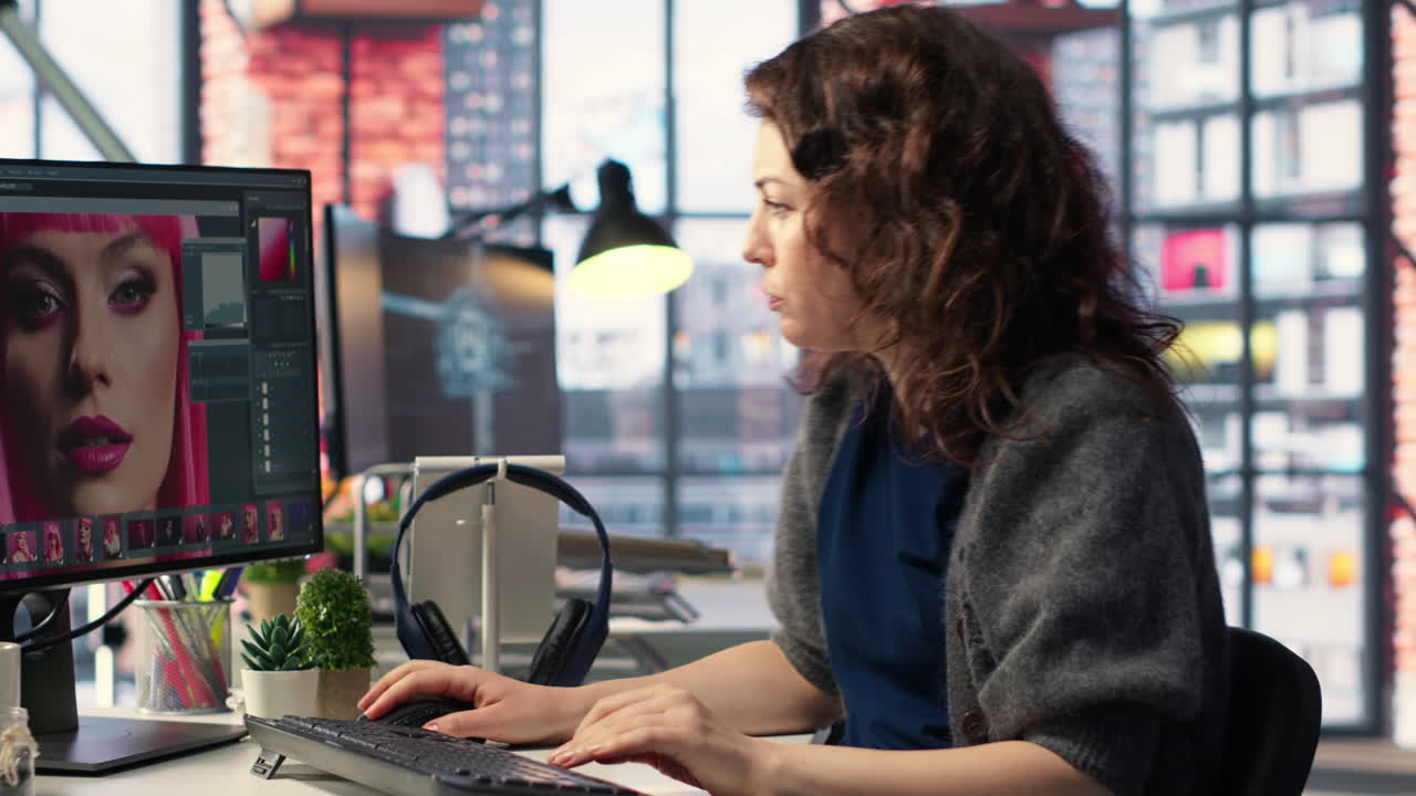 Designer uses AI software to turn text prompt into photos and editing the skin