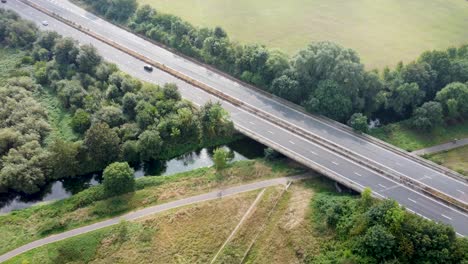 a2 dual carriageway over river stour with traffic going past