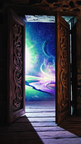 a magical gateway to a cosmic world