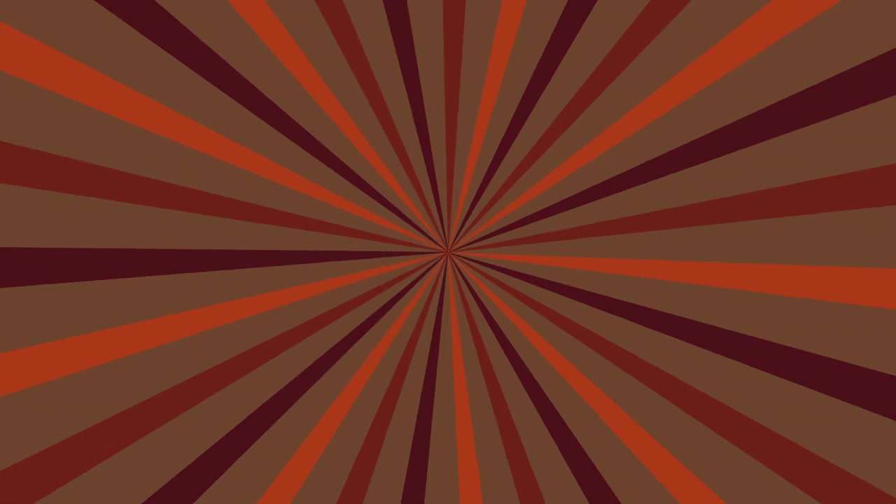 Animated Radial Sunburst Pattern with Changing Warm Colors
