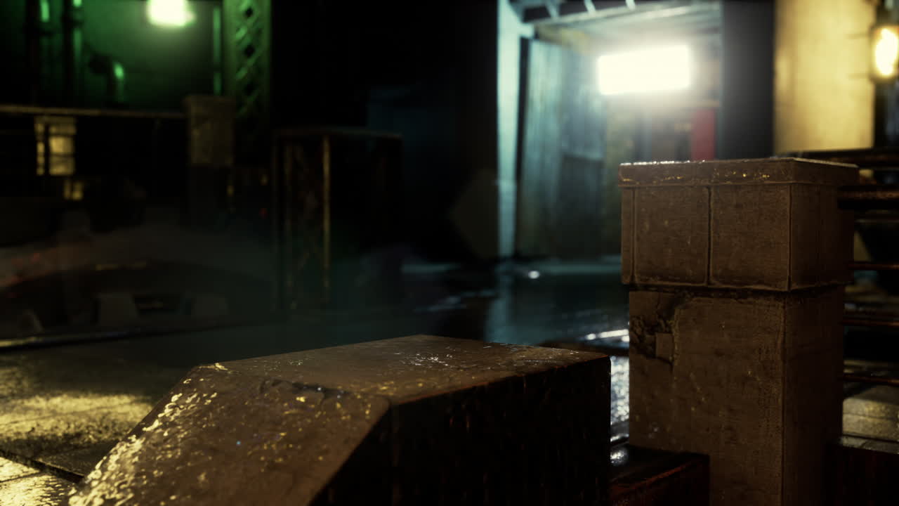 비가 오는 밤에 네온 보케 조명