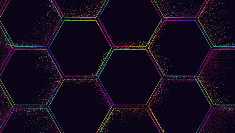 Futuristic-hexagons-pattern-with-neon-dots-and-lines-3