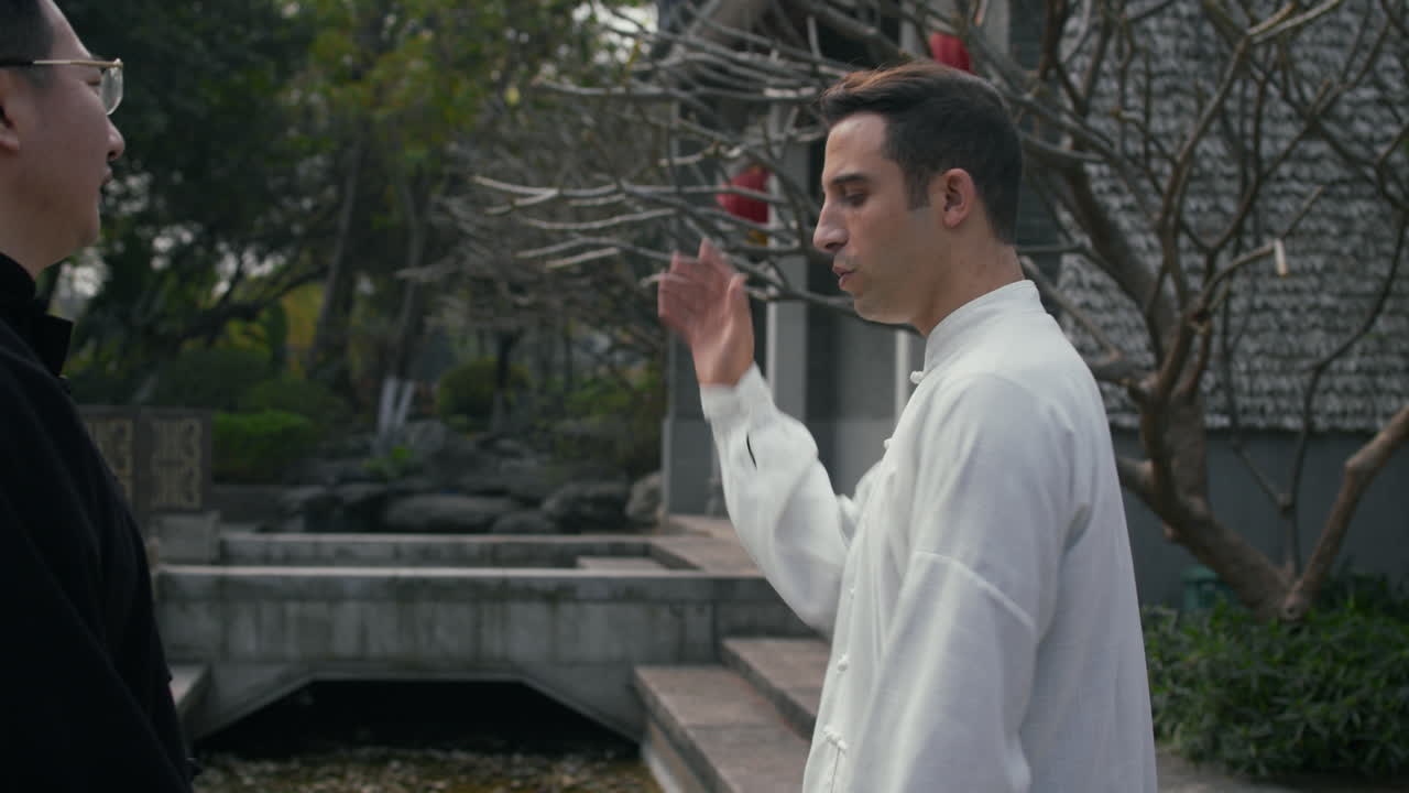 Martial Arts Training Session in an Outdoor Setting