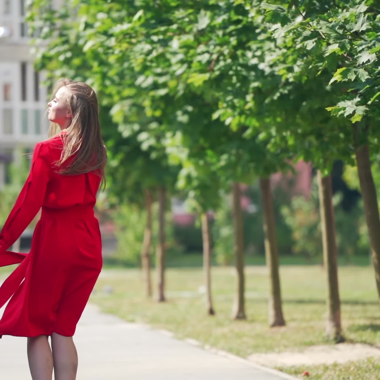 Beautiful stylish woman walking
