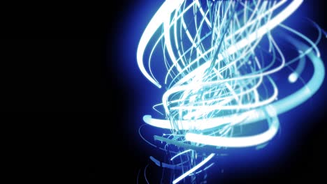 animation of light trails over black background