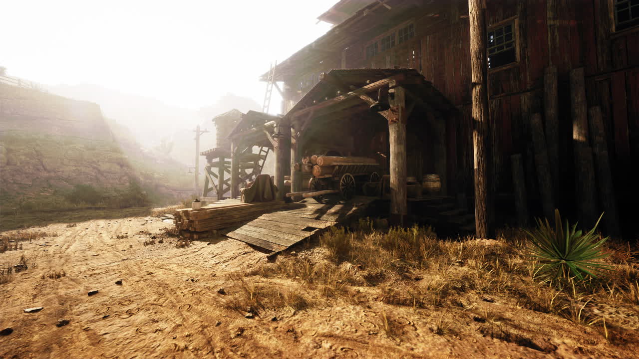 사막 에 있는 은 나무 창고