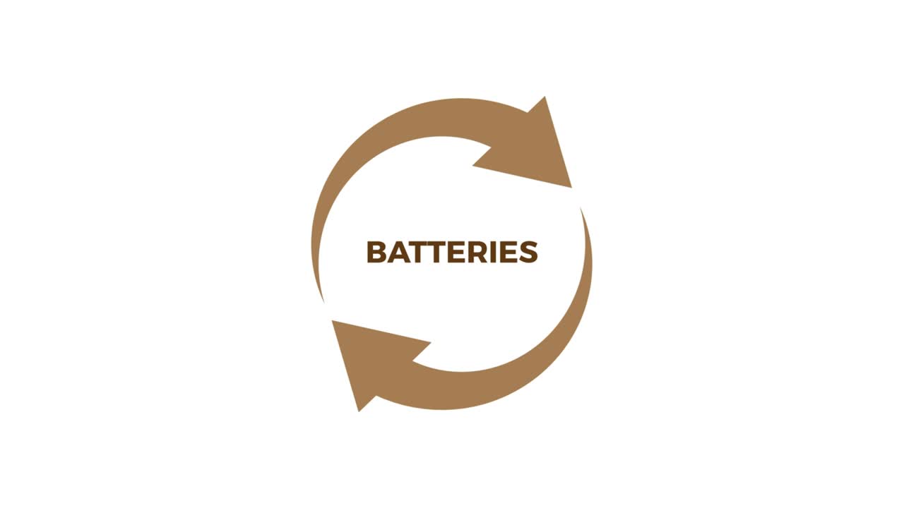 다양한 색상으로 기호를 재활용합니다. 회전하는 애니메이션 일러스트레이션